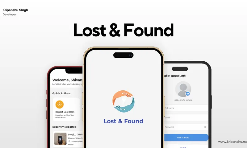 Campus mobile client lost-and-found browse interface.