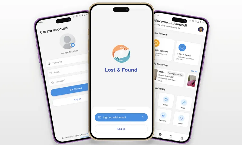 Item reporting module showing camera preview integration.